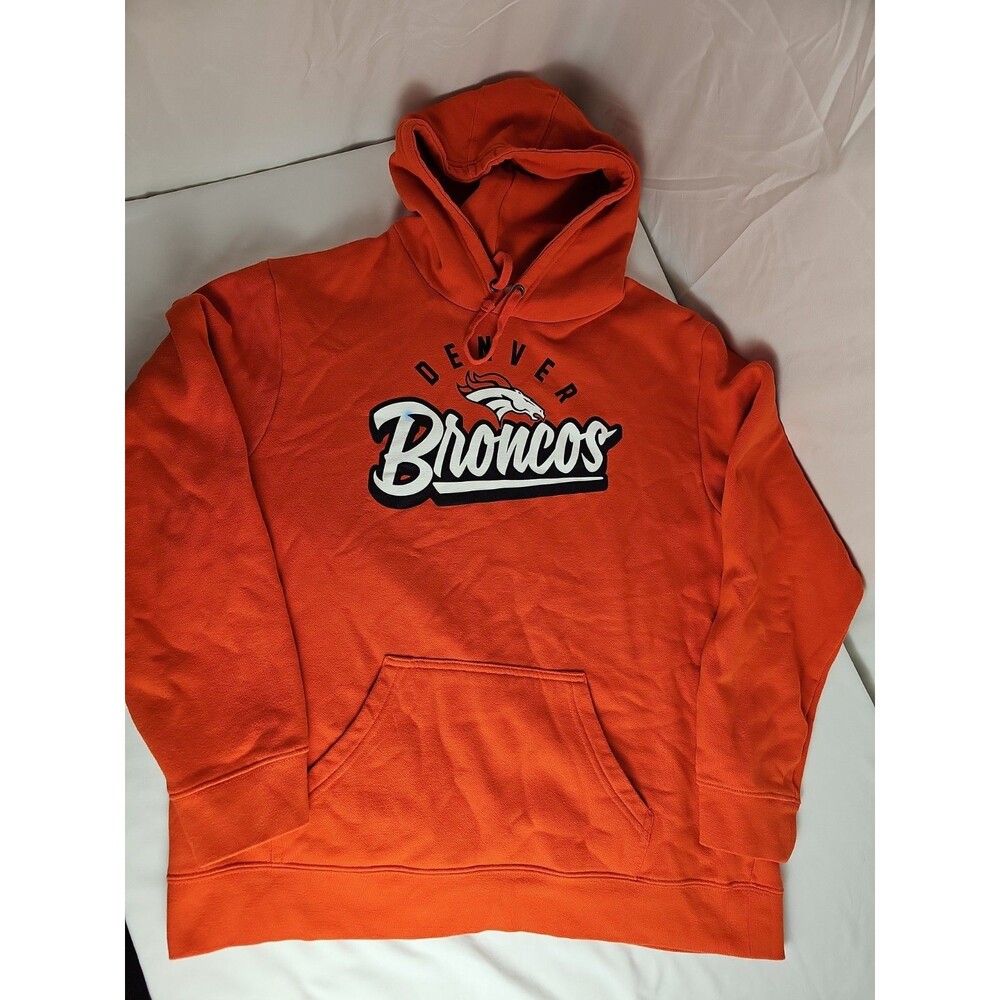 Denver Broncos Men's XL NFL Team Apparel Orange Pullover Hoodie Sweatshirt